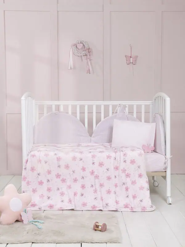Nima Home Βρεφική Κουβέρτα Λίκνου Fleece 80x110 - Bloomie