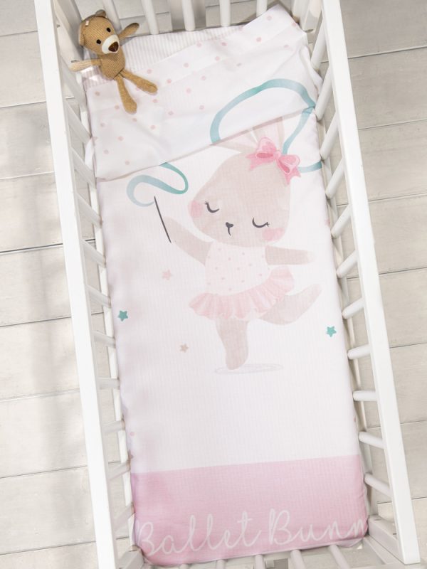 Nima Home Σετ Βρεφικά Σεντόνια Λίκνου 70x110 - Ballet Bunny