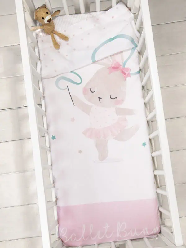 Nima Home Σετ Βρεφικά Σεντόνια Λίκνου 70x110 - Ballet Bunny