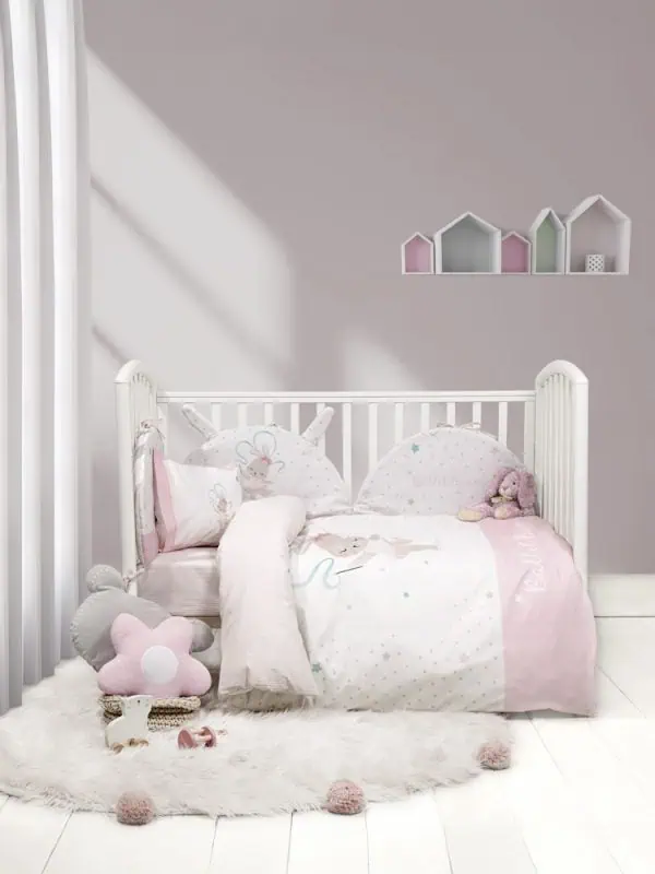 Nima Home Σετ Βρεφική Παπλωματοθήκη Κούνιας – Ballet Bunny 110×145