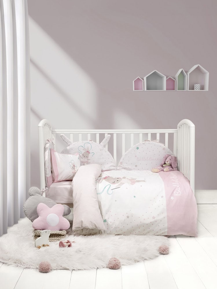 Βρεφικό Κουβερλί Κούνιας Βαμβακερό Nima Home Ballet Bunny 100×140