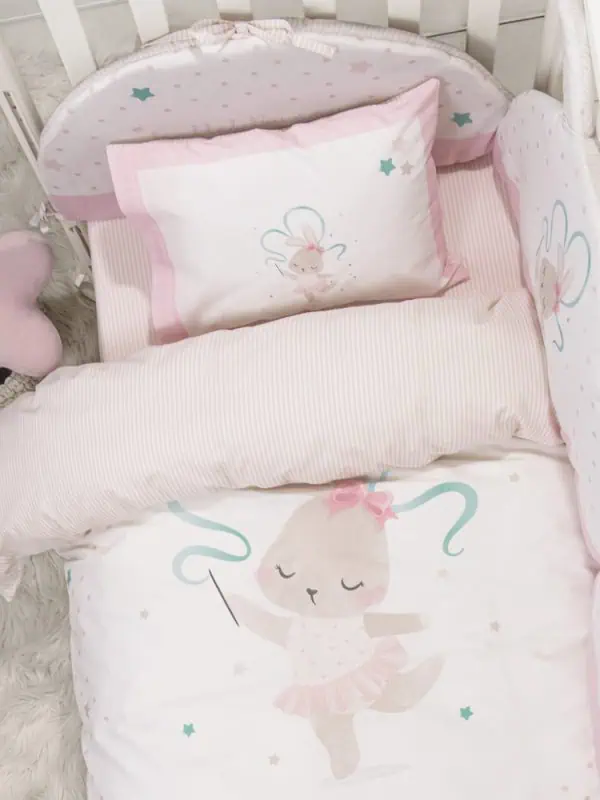 Βρεφική Πάντα Κούνιας Βαμβακερή Nima Home Ballet Bunny 40×200
