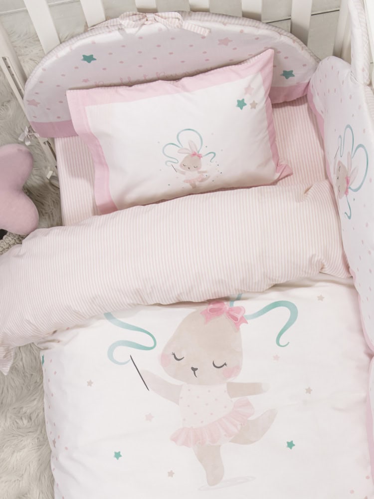 Βρεφική Πάντα Κούνιας Βαμβακερή Nima Home Ballet Bunny 40×200