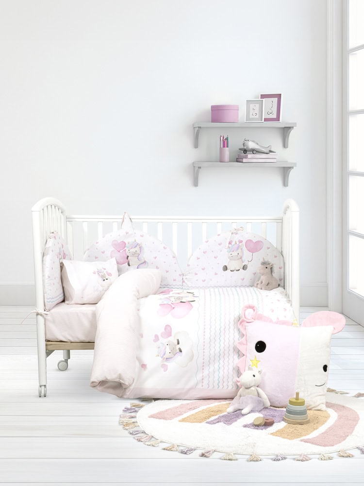 Nima Home Σετ Βρεφική Παπλωματοθήκη Κούνιας – Luni Uni 110×145