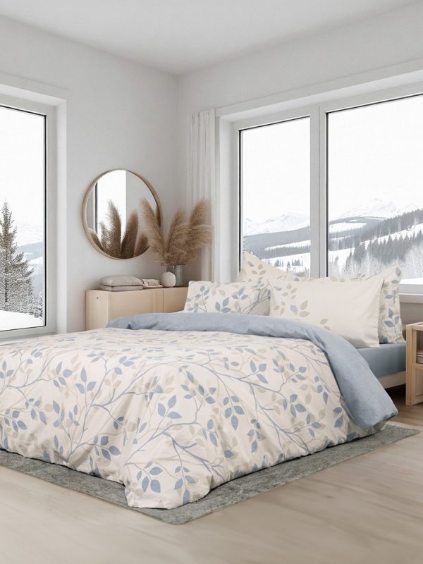 Σετ Παπλωματοθήκη Υπέρδιπλη Φανελένια Nima Home High Up 220x240