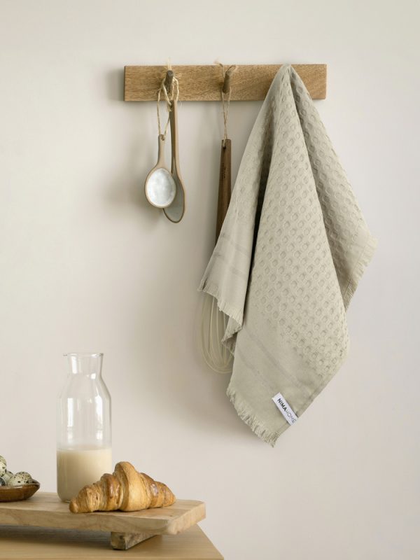 Nima Home Πετσέτα Κουζίνας 40x60 - Honeycomb Taupe