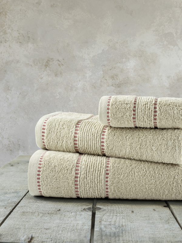 Σετ Πετσέτες Μπάνιου 450gr/m2 Nima Home Pivot Beige 30x50 + 50x90 + 70x140