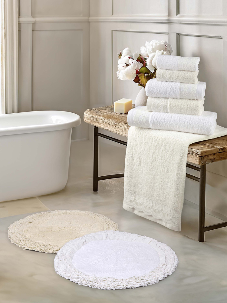Σετ Πετσέτες Μπάνιου 450gr/m2 Nima Home Amour Ivory 30x50 + 50x90 + 70x140