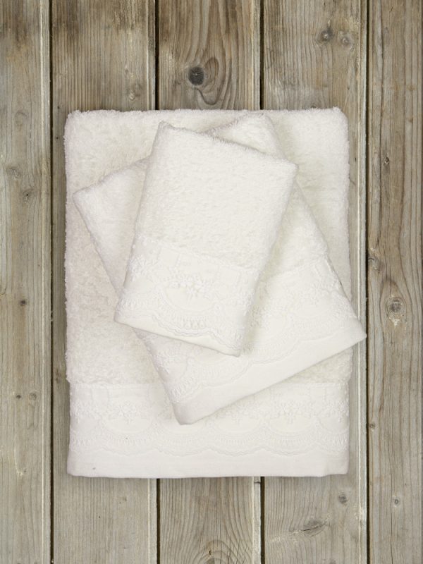 Σετ Πετσέτες Μπάνιου 450gr/m2 Nima Home Amour Ivory 30x50 + 50x90 + 70x140 Nima Home Σετ Πετσέτες Μπάνιου 450gr/m2 Nima Home Amour Ivory 30x50 + 50x90 + 70x140 - Image 3