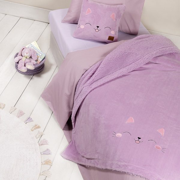 Παιδική Κουβέρτα Fleece Μονή Nima Home Lily 160x220 Nima Home κουβέρτα fleece μονή 160x220 με γουνάκι nima lily