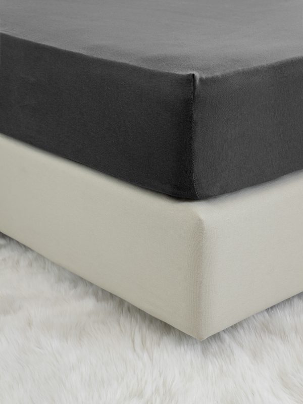 Σεντόνι Ημίδιπλο με Λάστιχο Jersey Nima Home Tender Black 120x200+40 Nima Home 5206482140714 600x800