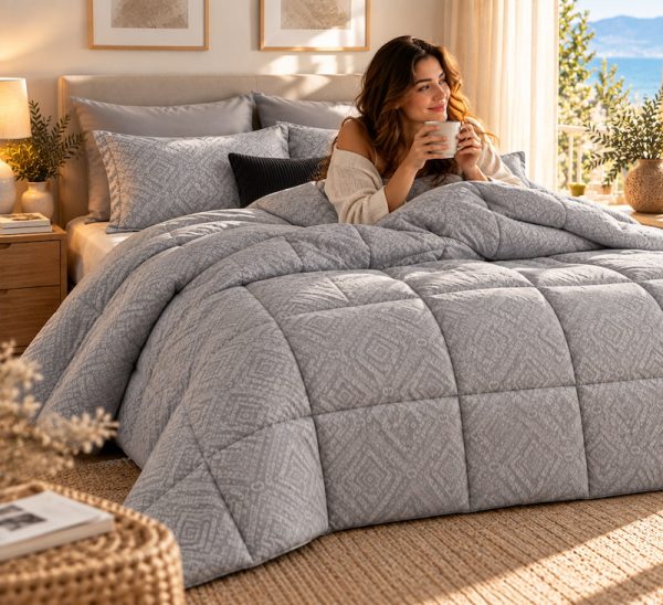 Πάπλωμα Υπέρδιπλο Nef-Nef Homeware Orion Grey 240×220 Nef-Nef Homeware ο4