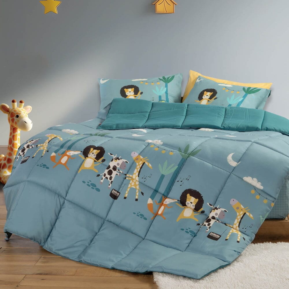 πάπλωμα μονό 160x220 2 όψεων nef nef homeware junior wild dance (1)