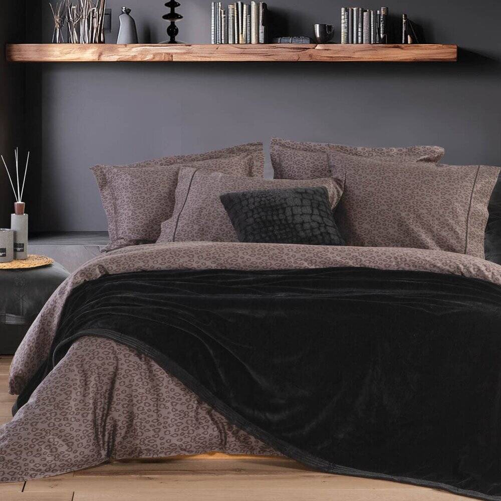 κουβέρτα βελουτέ υπέρδιπλη 230x240 nef nef homeware elements velosso black (1)