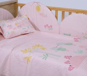 Βρεφικη Κουβερτα Πικε Κουνιασ Spring Happiness 110X150 Nef-Nef Homeware - Pink