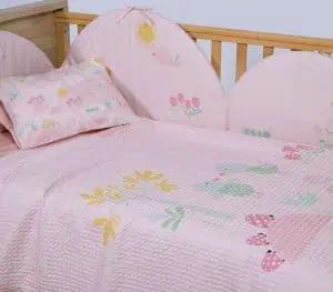 Βρεφικη Κουβερτα Πικε Κουνιασ Spring Happiness 110X150 Nef-Nef Homeware - Pink