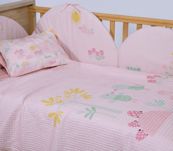 Βρεφική Κουβέρτα Πικέ Κούνιας Nef-Nef Homeware Spring Happiness Pink 110x150 Nef-Nef Homeware Βρεφικη Κουβερτα Πικε Κουνιασ Spring Happiness 110X150 Nef-Nef Homeware - Pink
