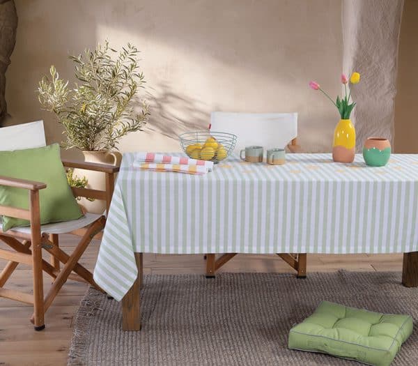 Τραπεζομάντηλο Αλέκιαστο Βαμβακερό Nef-Nef Homeware Lemonade Mint 140x180 Nef-Nef Homeware Αλεκιαστο Τραπεζομαντηλο Lemonade 140Χ180 Nef-Nef Homeware - Mint