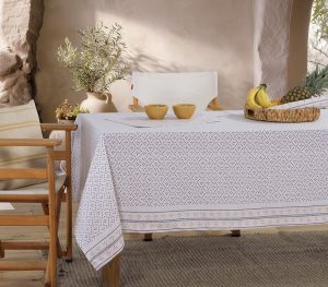 Τραπεζομαντηλο Ishmar 140X180 Nef-Nef Homeware - Ecru/Black