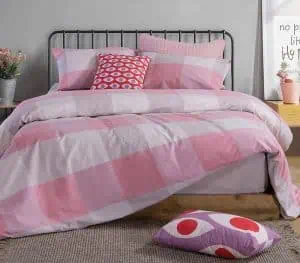 Σετ Σεντονια Υπερδιπλα Casual Check 240Χ270 Nef-Nef Homeware - Rose
