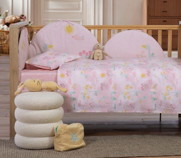 Βρεφικά Σεντόνια Κούνιας Σετ Nef-Nef Homeware Spring Happiness Pink 120x170 Nef-Nef Homeware Βρεφικα Σετ Σεντονια Κουνιασ Spring Happiness Nef-Nef Homeware - Pink