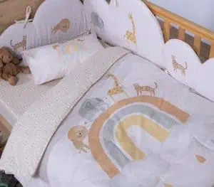 Βρεφικο Κουβερλι Jungle In Motion 110Χ140 Nef-Nef Homeware - Ecru