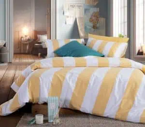Σετ Σεντονια Μονα Casual Vertia Με Λαστιχο Nef-Nef Homeware - Yellow
