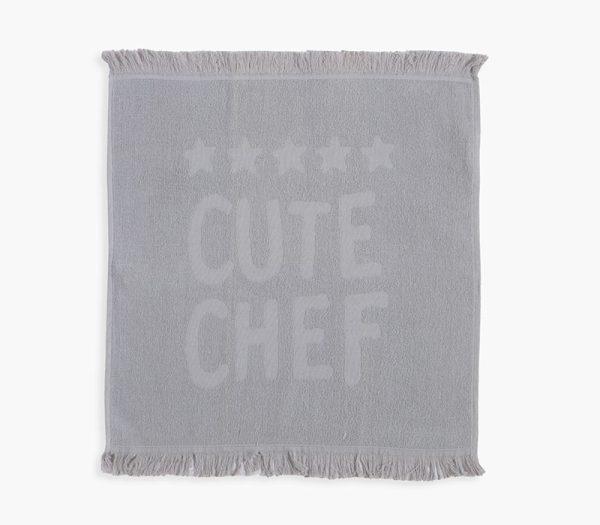 Ποτηρόπανο Φροτέ Nef-Nef Homeware Cute Chef Light Grey 50x50 Nef-Nef Homeware Ποτηροπανο Cute Chef 50Χ50 Nef-Nef Homeware - L.grey