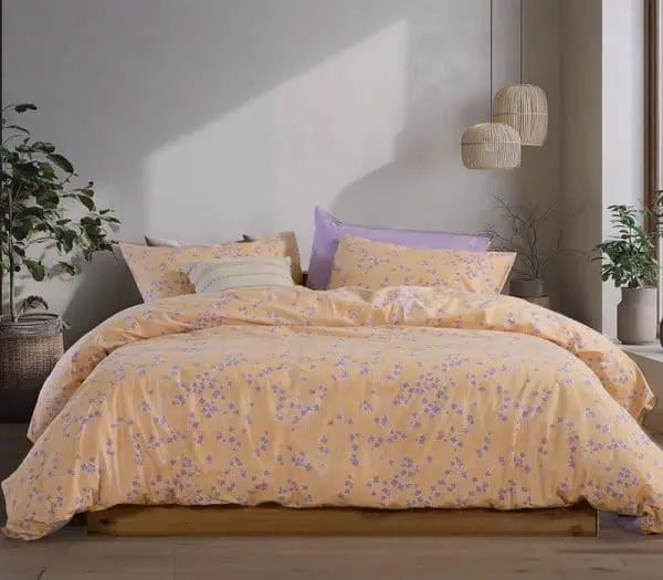 Σετ Σεντονια Βαμβακερα Υπερδιπλα Floriva 240Χ270 Nef-Nef Homeware - Yellow