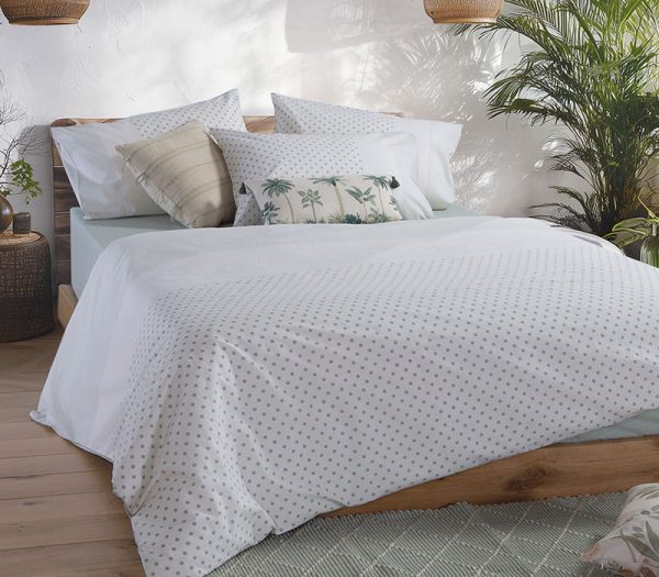 Σετ Σεντονια Βαμβακερα King Size Donter 26  Με Λαστιχο Nef-Nef Homeware - Ecru/Green