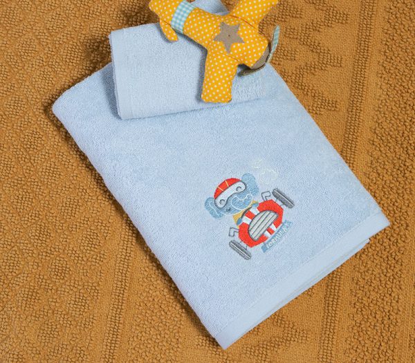 Βρεφικεσ Πετσετεσ Σετ 2Tmx Super Boy Nef-Nef Homeware - L.blue