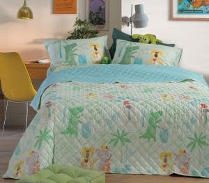 Παιδικο Κουβερλι Μονο Jungle Music 180X240 Nef-Nef Homeware - Green
