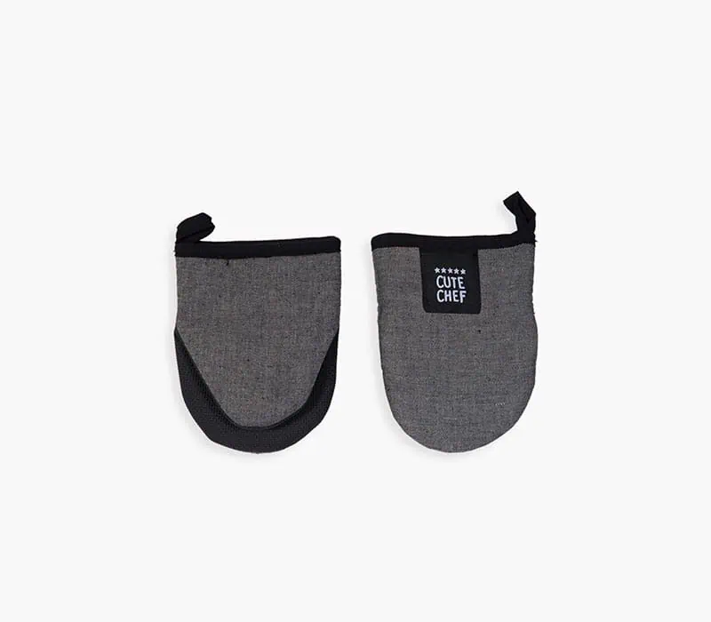 Γάντια Κουζίνας Σετ 2τμχ Nef-Nef Homeware Lorin Black 15x17 Nef-Nef Homeware Γαντι Κουζινασ Σετ 2Τμχ Lorin Nef-Nef Homeware - Black
