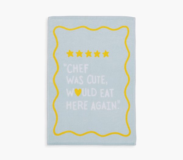 Ποτηροπανο Βελουτε Chef Was Cute 40Χ60 Nef-Nef Homeware - Cyan