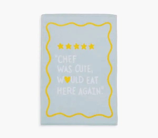 Ποτηροπανο Βελουτε Chef Was Cute 40Χ60 Nef-Nef Homeware - Cyan