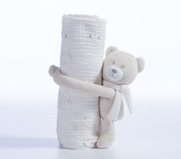 Κουβερτακι Με Αρκουδακι Teddy 75X100 Nef-Nef Homeware - Beige