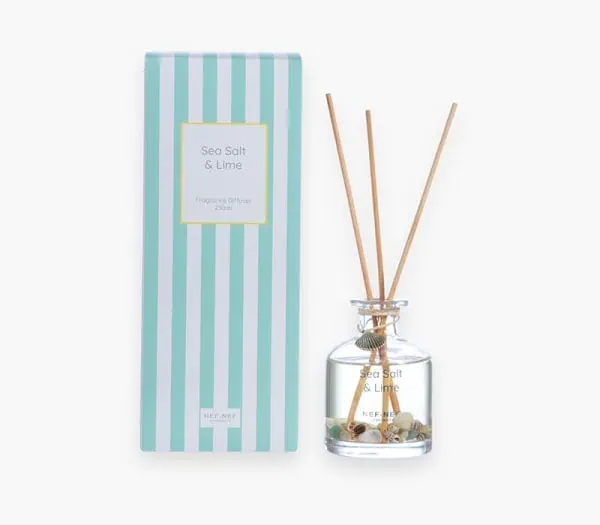 Αρωματικο Χωρου Με Στικσ Sea Salt Lime 230Ml Nef-Nef Homeware - Aqua