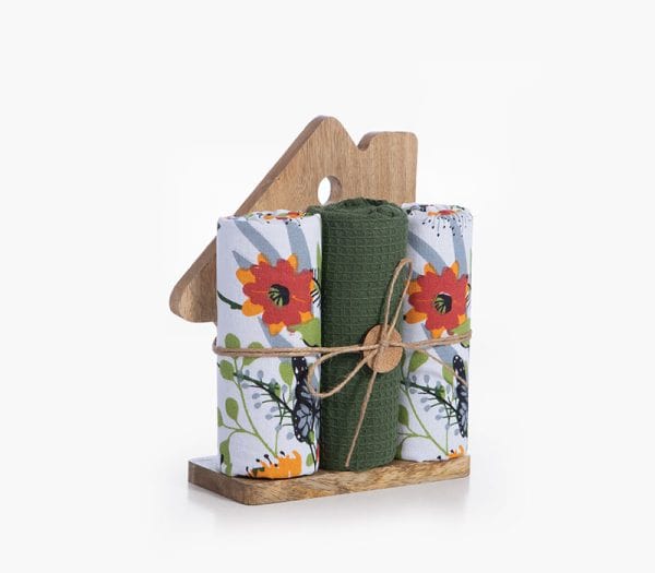 Ξυλινο Σπιτι Με Ποτηροπανο Σετ 3Τμχ House Nef-Nef Homeware - Multi