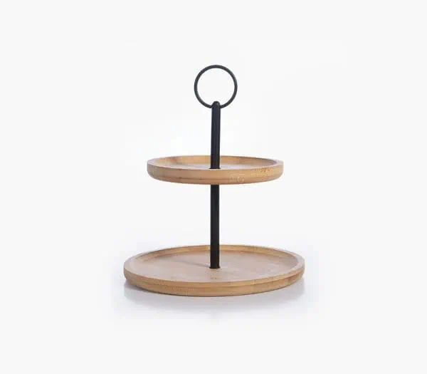 Διπλη Βαση Σερβιρισματοσ Με Λαβη Lendar Nef-Nef Homeware - Beige