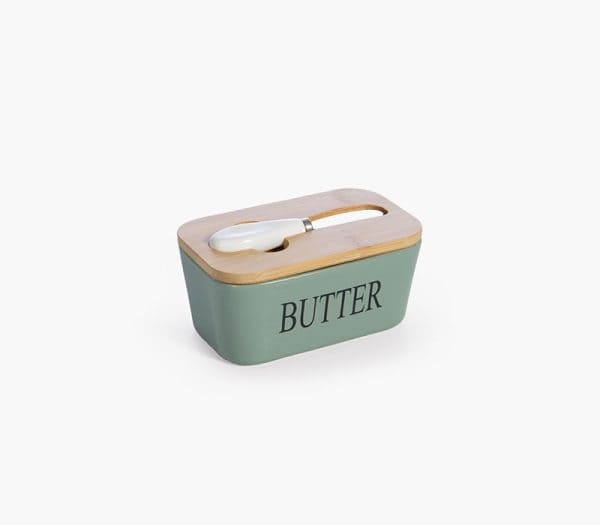 Δοχειο Βουτυρου Με Μαχαιρι Και Καπακι Brick Nef-Nef Homeware - Green