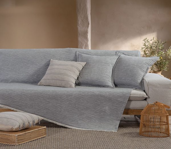 Ριχτάρι Τριθέσιου Καναπέ Nef-Nef Homeware Zebra Grey 170×300 Nef-Nef Homeware Ριχταρι Τριθεσιου Καναπε Zebra 170X300 Nef-Nef Homeware - Grey
