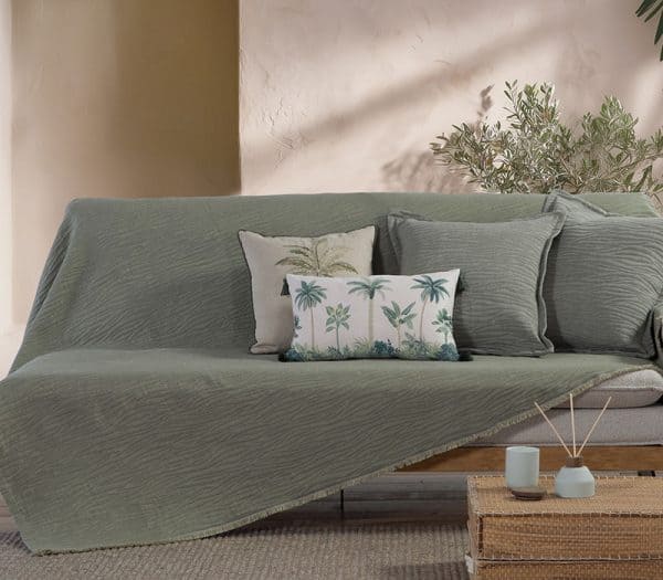 Ριχταρι Τριθεσιου Καναπε Zebra 170X300 Nef-Nef Homeware - Green