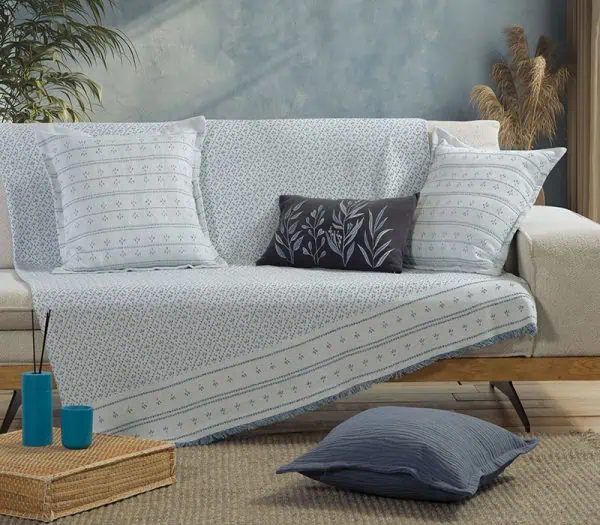 Ριχταρι Τριθεσιου Καναπε Ishmar Blue 170X300 Nef-Nef Homeware - Blue
