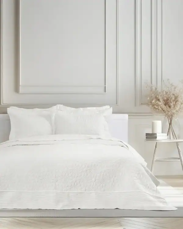 Σετ Κουβερλί 240X260 - Calla Ivory - Γίγας (1 X 240X260 + 2 Μαξιλαροθήκες Oxford 52X72+8)