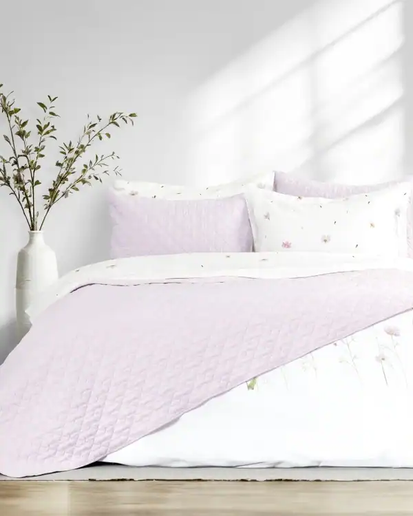 Κουβερλί King Size Nima Home Arden Lilac / Pink 240x260 Nima Home Κουβερλί Γίγας 240X260 - Arden Lilac / Pink - Γίγας 240X260