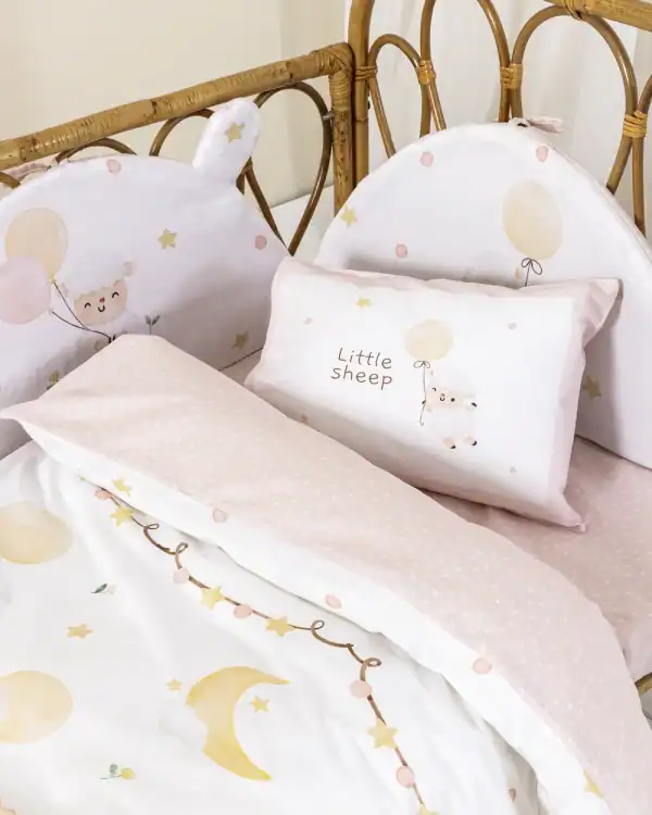Βρεφικά Σεντόνια Κούνιας με Λάστιχο Σετ Nima Home Little Sheep 70x140+15 Nima Home Σετ Σεντόνια Κούνιας Με Λάστιχο - Little Sheep - Κούνιας Με Λάστιχο (1 X 70X140+15 + 1 X 120X170 + 1 Μαξιλαροθήκη 30X40)