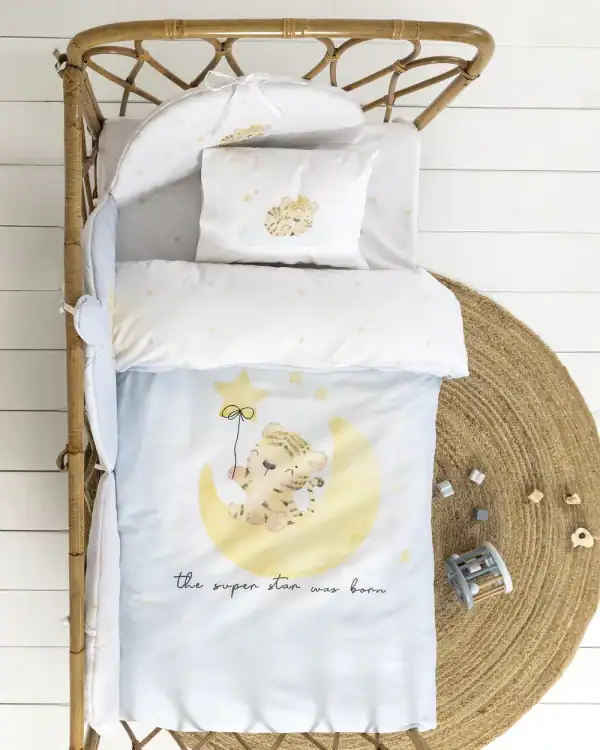 Βρεφικά Σεντόνια Κούνιας με Λάστιχο Σετ Nima Home Tiggy 70x140+15 Nima Home Σετ Σεντόνια Κούνιας Με Λάστιχο - Tiggy - Κούνιας Με Λάστιχο (1 X 70X140+15 + 1 X 120X170 + 1 Μαξιλαροθήκη 30X40)