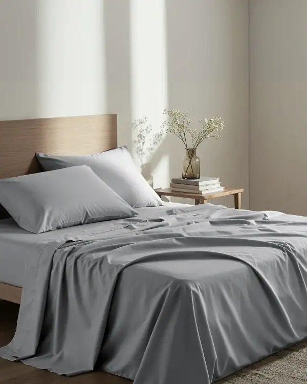 Σεντόνι Υπέρδιπλο Με Λάστιχο Unicolors - Medium Gray - Υπέρδιπλο Με Λάστιχο 165X205+35