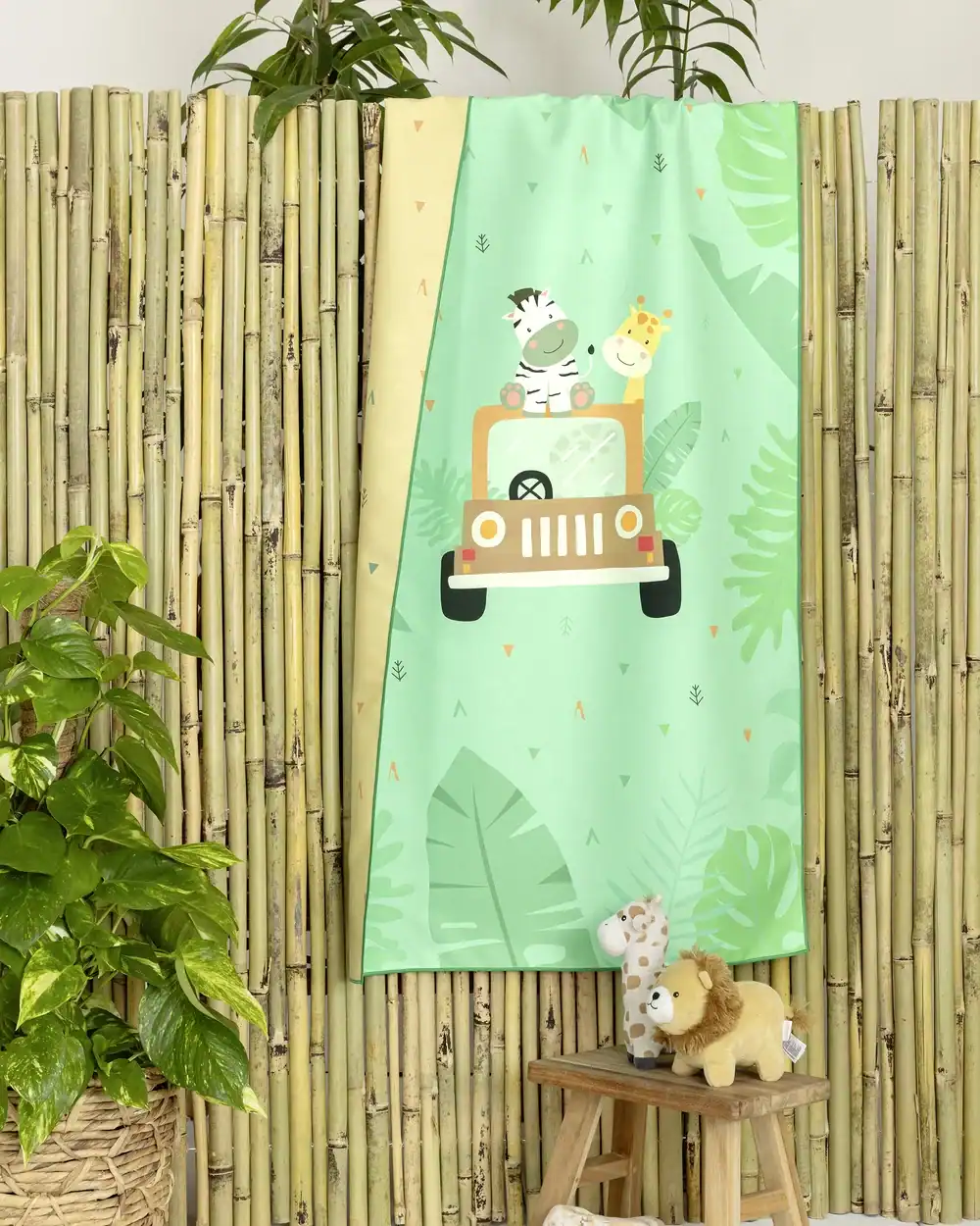 Παιδική Πετσέτα Θαλάσσης Microfiber Nima Home Let's Get Wild 70x140 Nima Home Πετσέτα Θαλάσσης 70X140 - Let's Get Wild - Πετσέτα 70X140