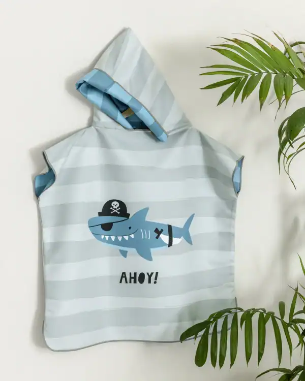 Παιδικό Πόντσο Θαλάσσης Microfiber Nima Home Ahoy No 3/5 Nima Home Πόντσο No 3/5 - Ahoy - Ηλικία 3 Έως 5